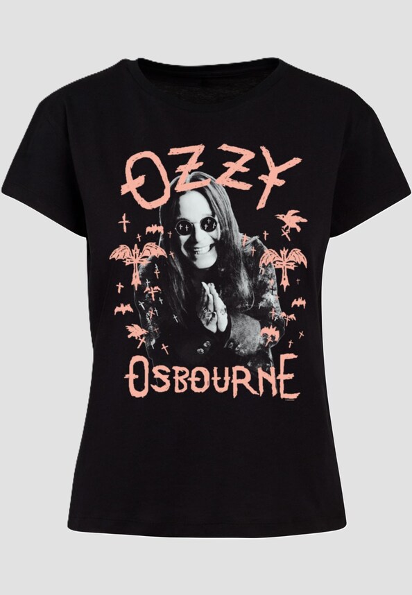 Ladies Ozzy Osbourne - Pink Bat Box Tee-3