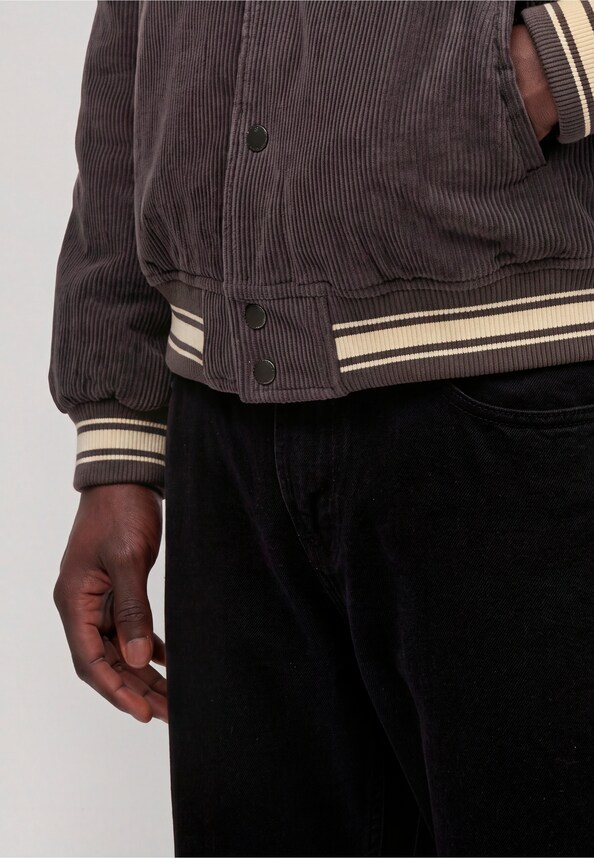 Kani Jeans Corduroy Oversized College Jacket-5