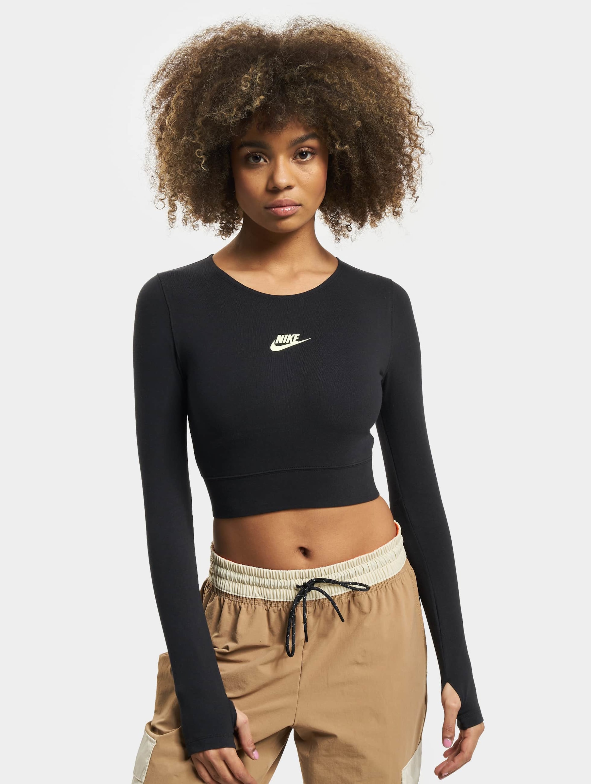 Black nike crop hoodie online