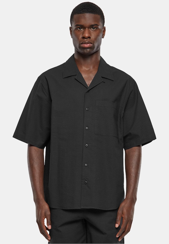 Relaxed Seersucker Short Sleeve Shirt-0
