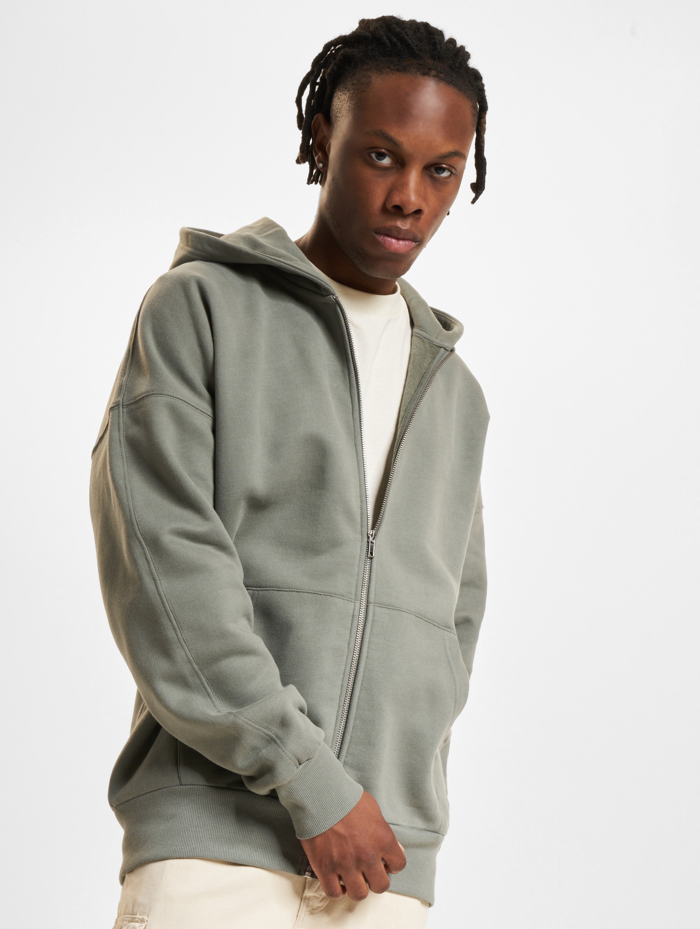 Only & Sons Dan Life Relaxed Heavy Zip Hoodie op kleur grijs, Maat XL