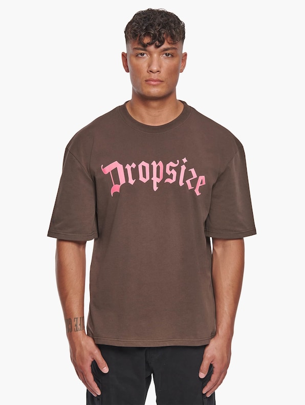 Dropsize Heavy Oversize Logo T-Shirt-0