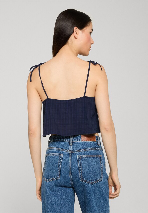 Ladies Light Cotton Cropped Top-1