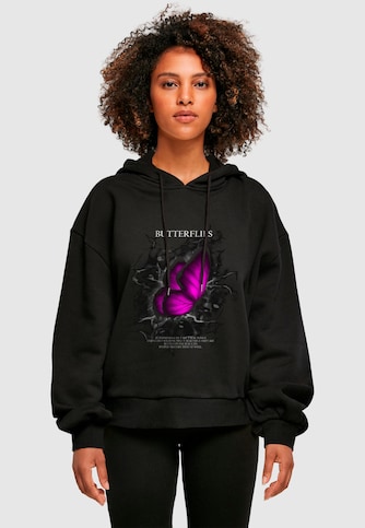 Ladies Butterflies Organic Oversized Hoody