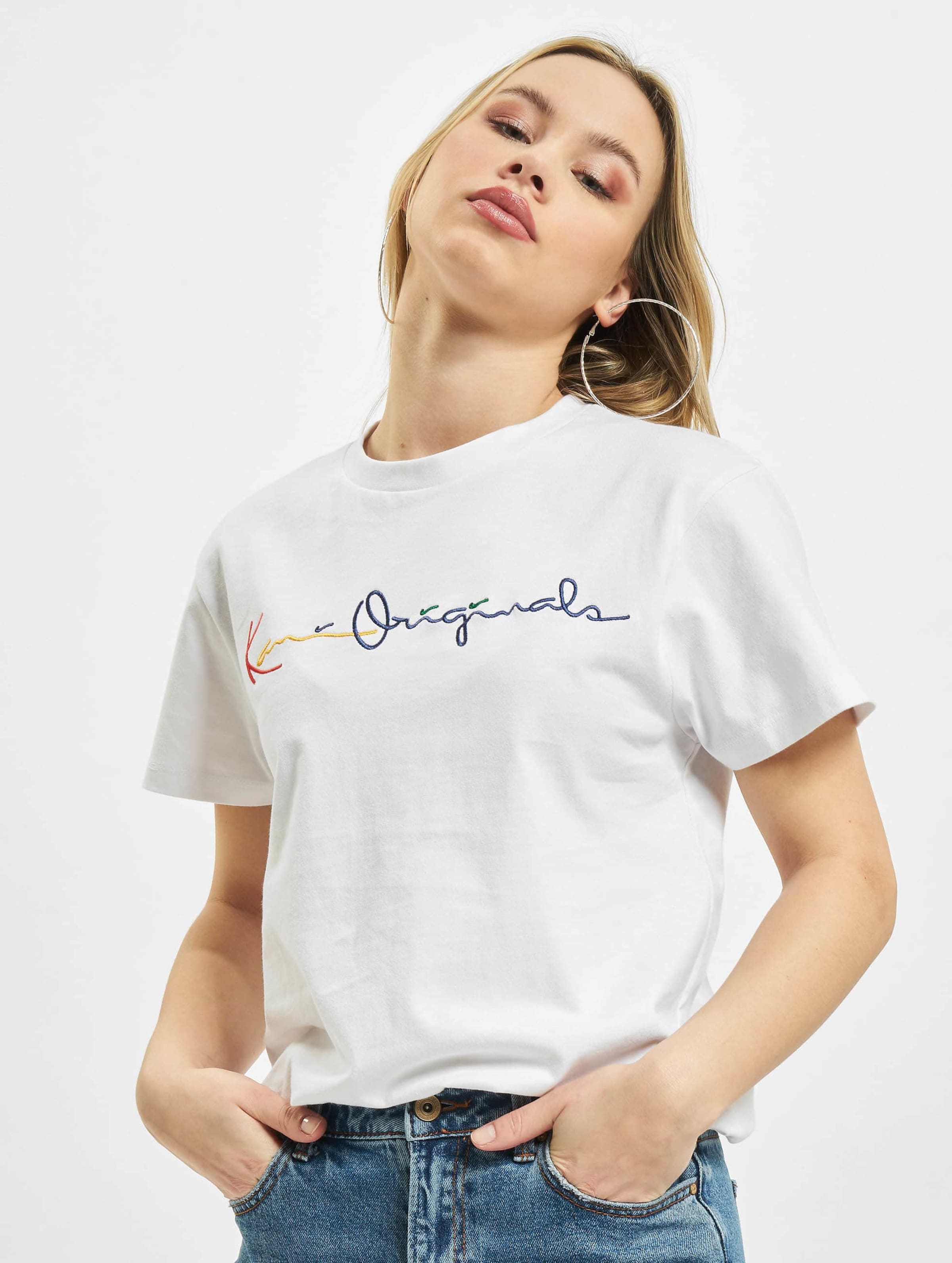 Karl Kani Originals T-Shirt Vrouwen op kleur wit, Maat XS