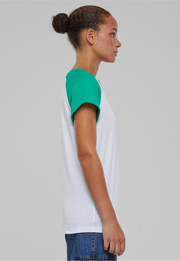Ladies Contrast Raglan Tee-3