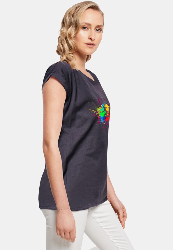 Ladies Color Splash Player Extended Shoulder Tee-3