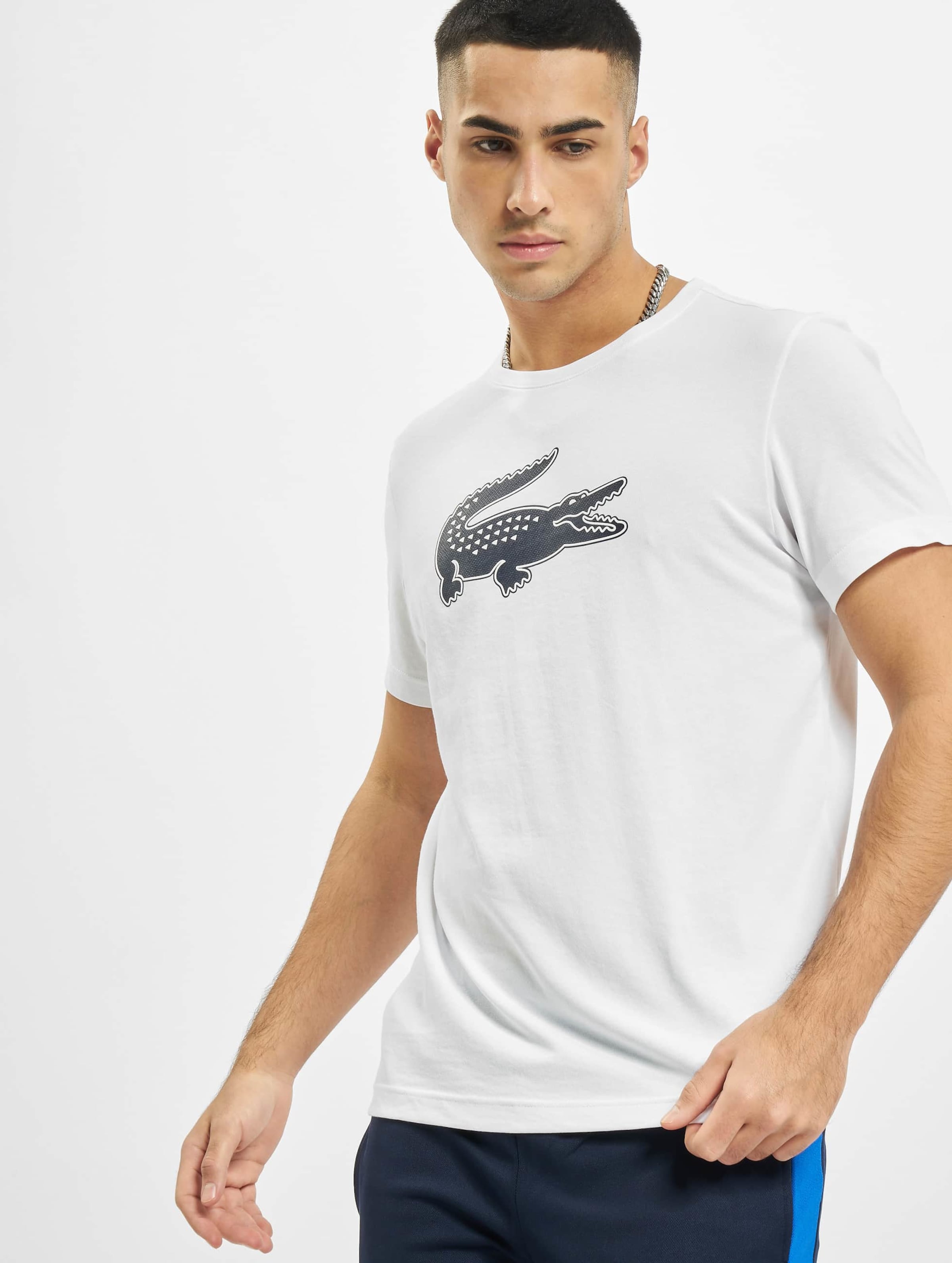 Lacoste Sport T-Shirt Mannen op kleur wit, Maat L