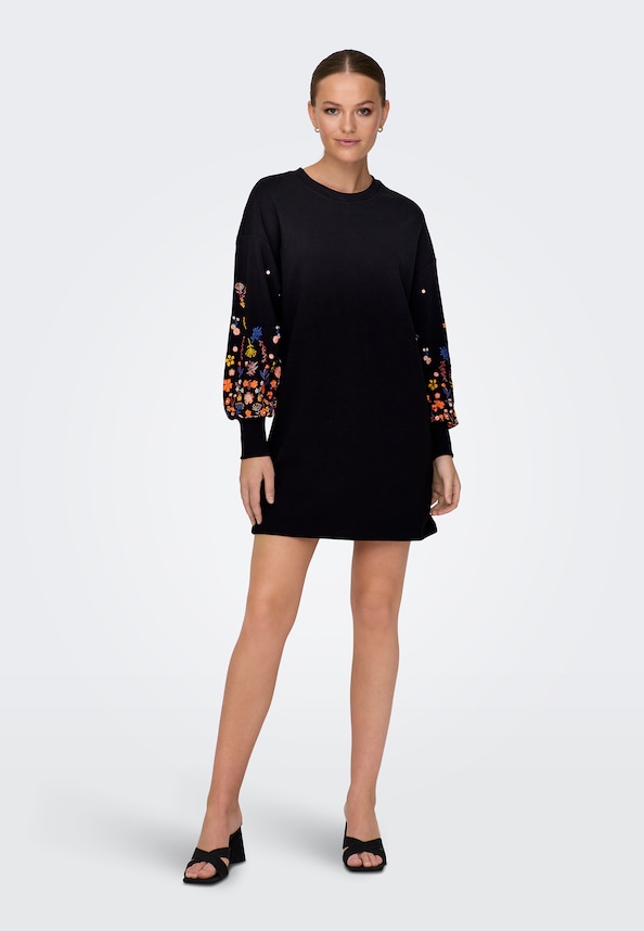ONLBROOKE LS SHORT DRESS FLOWER SWT-1