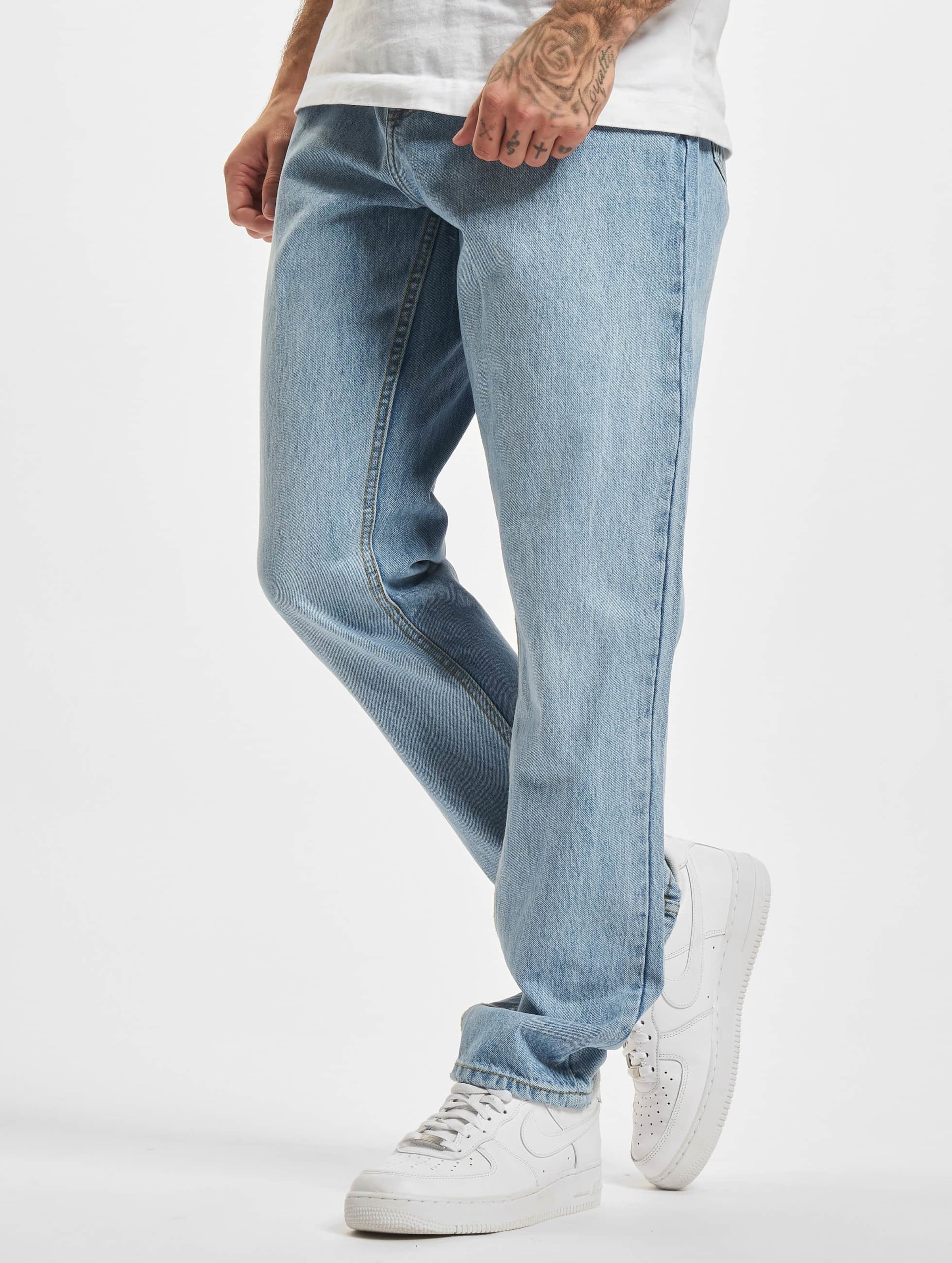 Denim Project Classic Organic Dad Straight Fit Jeans Mannen op kleur blauw, Maat 2830