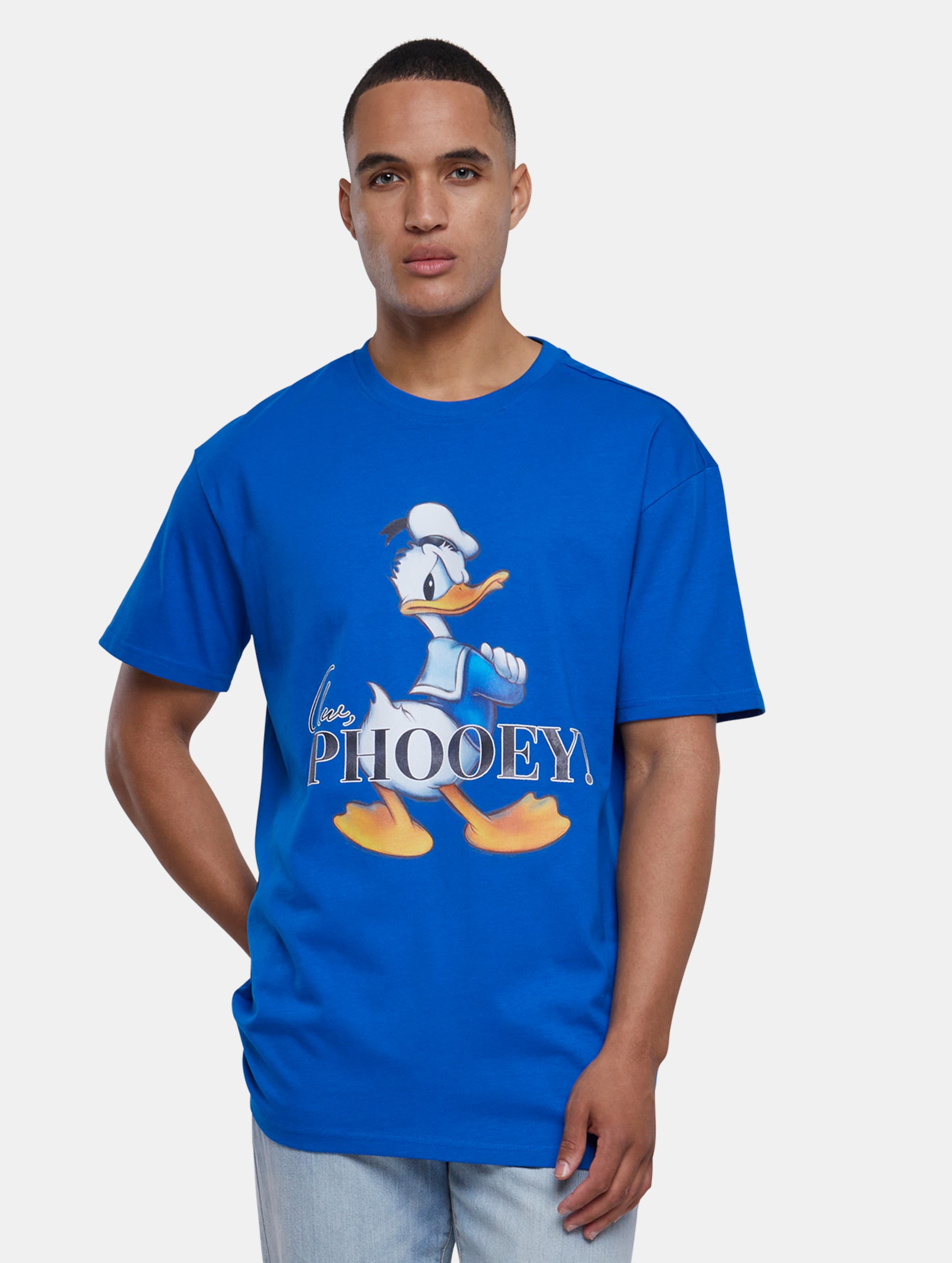 Mister Tee Upscale Donald Duck - Disney 100 Phooey Oversize Heren Tshirt - XS - Blauw