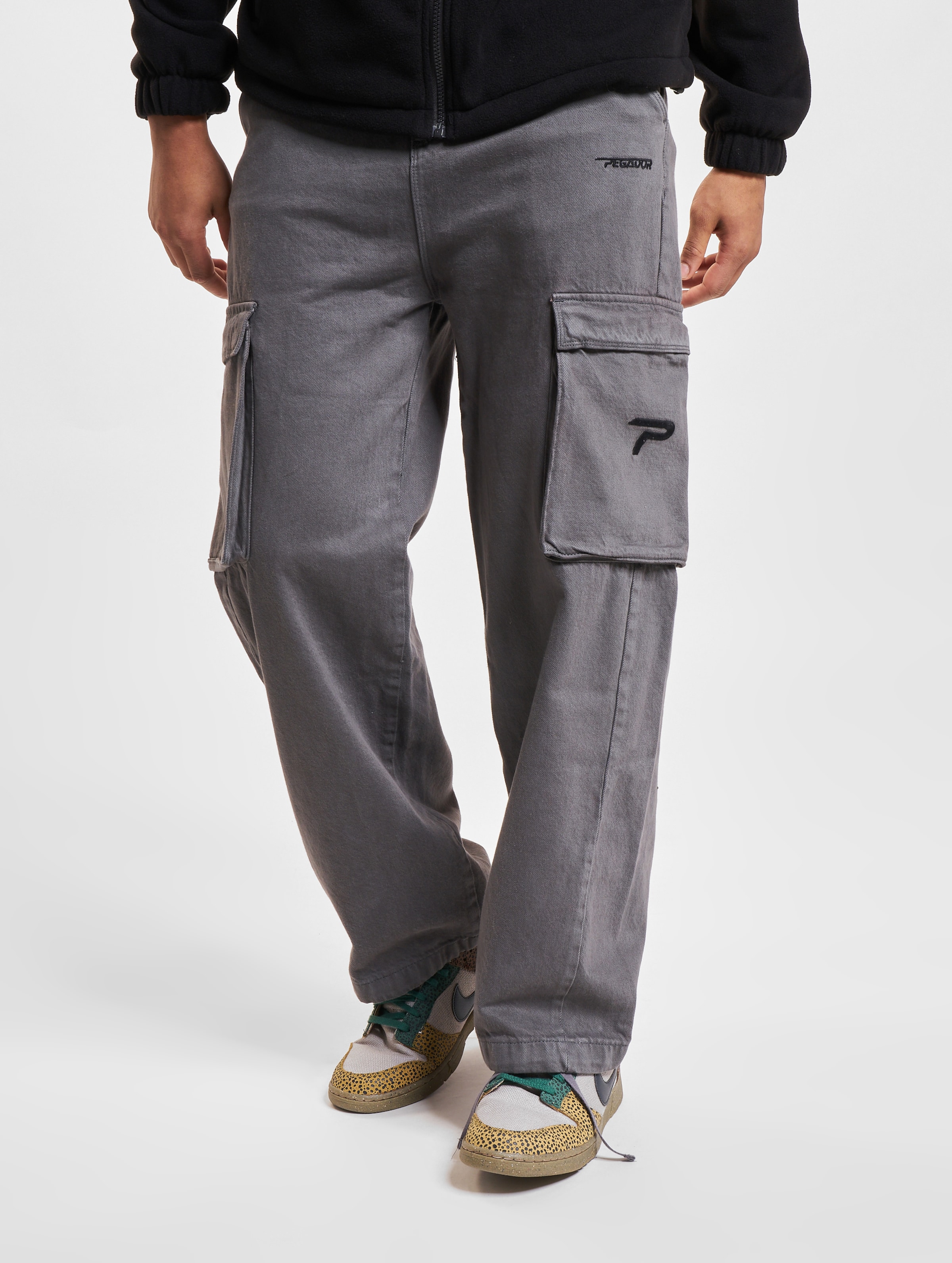 PEGADOR Paden Wide Cargo Pants Mannen op kleur grijs, Maat XL