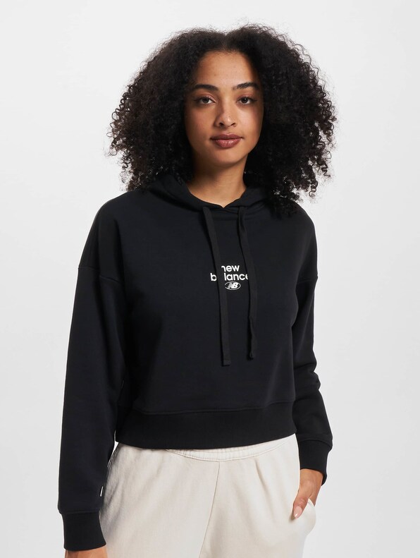 New Balance Essentials Graphic Crop Fleece Hoodie-2