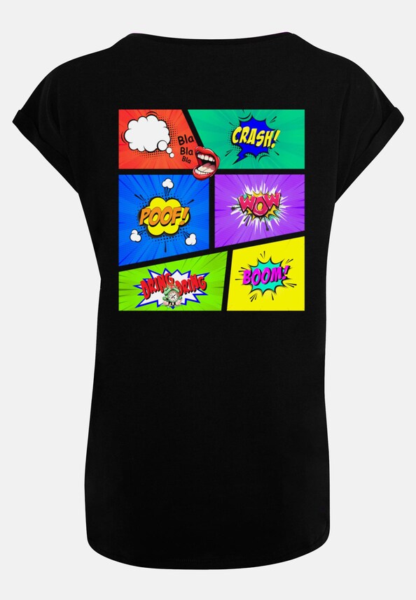 POD Ladies Book Comic Extended Shoulder Tee-5