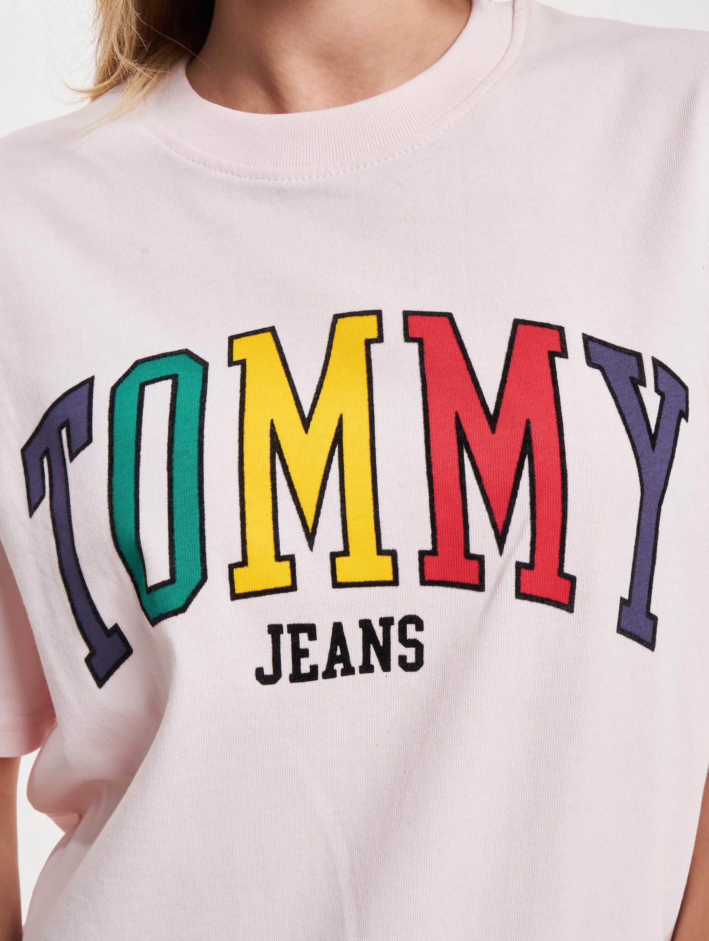 Tommy jeans rainbow on sale sweatshirt