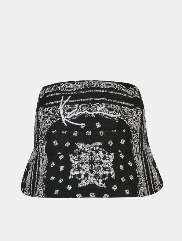 Karl Kani Ka223-026-1 Signature Paisley Reversible Bucket Hat-1