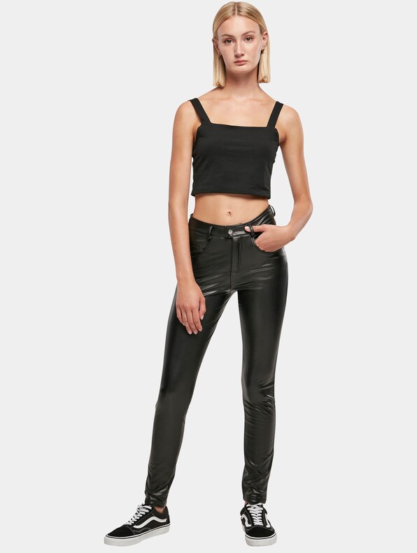 Ladies Mid Waist Synthetic Leather -3
