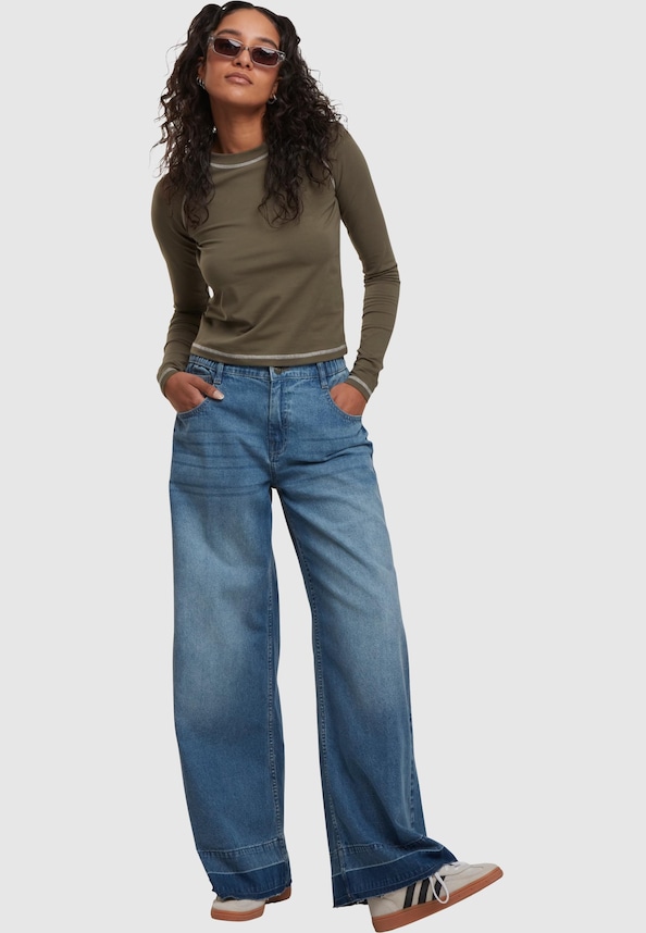 Ladies Contrast Jersey Longsleeve-3