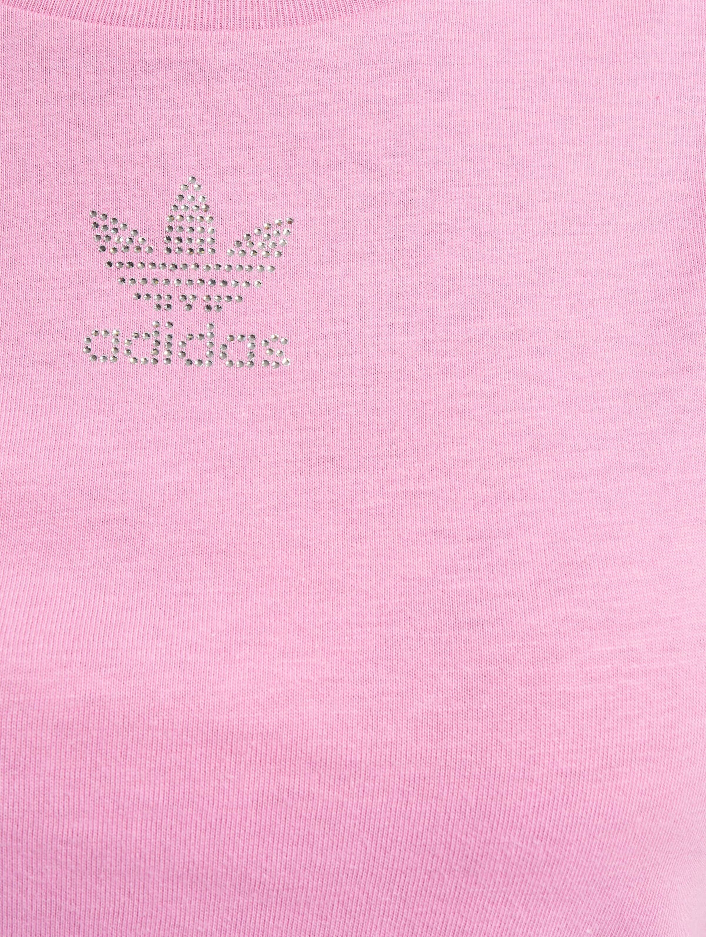 Adidas tape hot sale tee pink