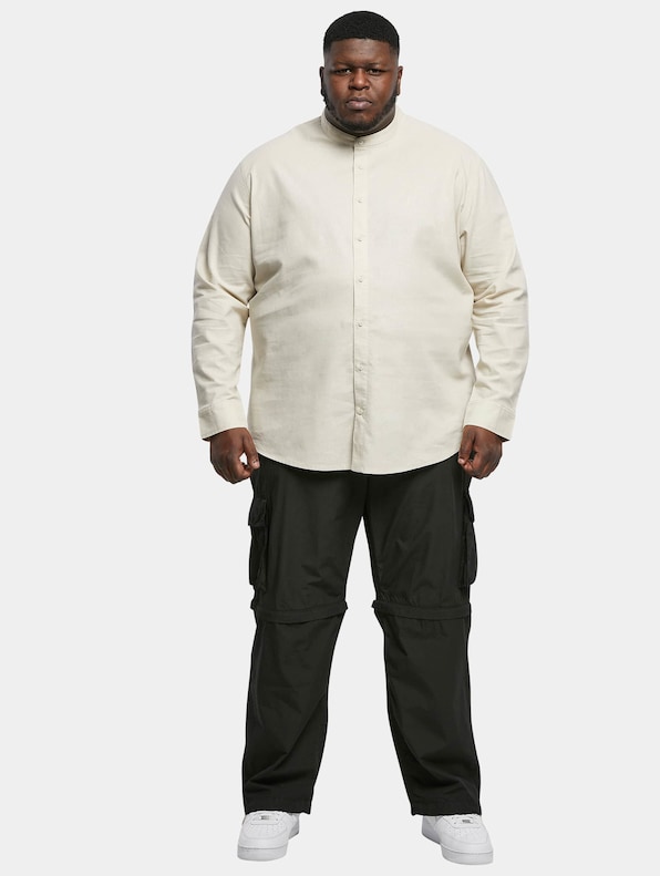 Cotton Linen Stand Up Collar -3