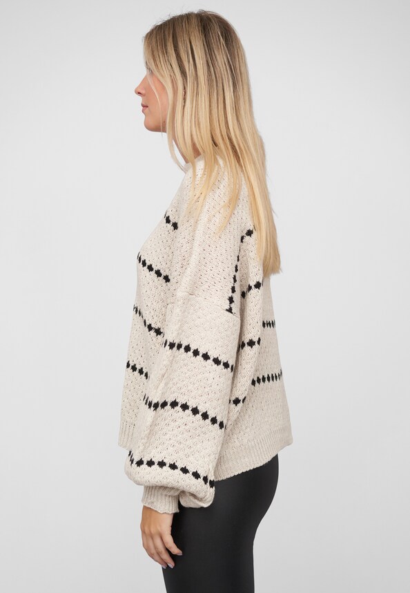 Knit Sweater with stripes-2