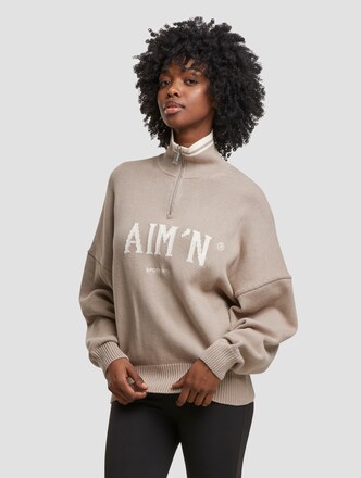 aim'n College Knitted Half Zip Pullover