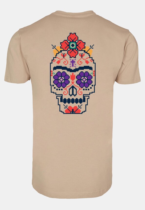 Frida Kahlo - Pixels viva la vida T-Shirt Round Neck-5