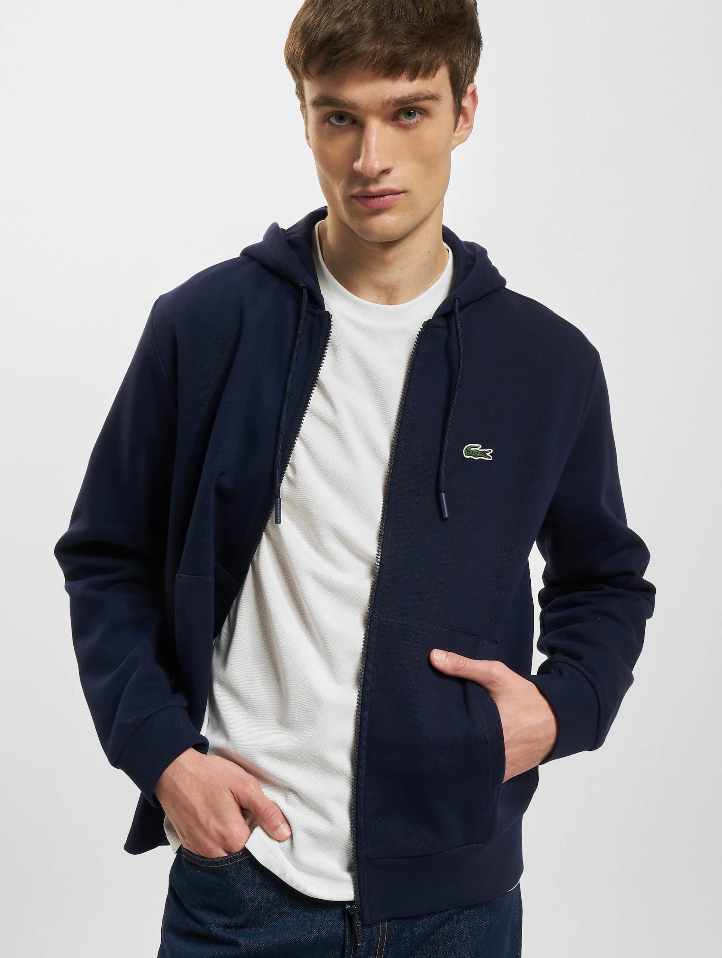 Lacoste men's zip on sale hoodie