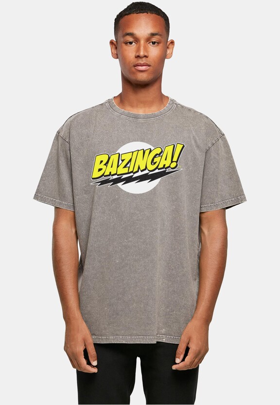 Big Bang Theory - Bazinga Acid Washed Oversize Tee-0