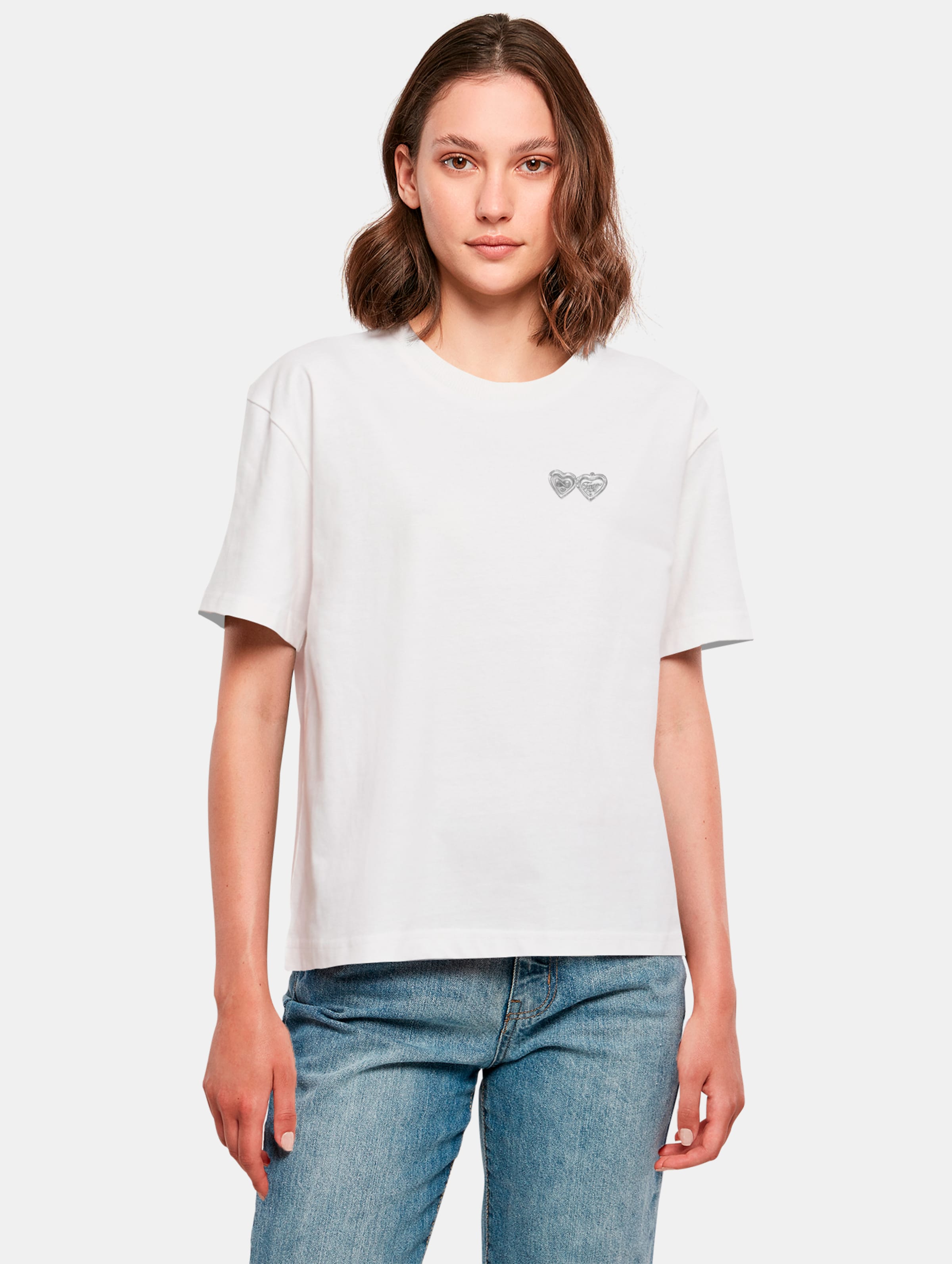 Miss Tee Lock It T-Shirts Frauen,Unisex op kleur wit, Maat M