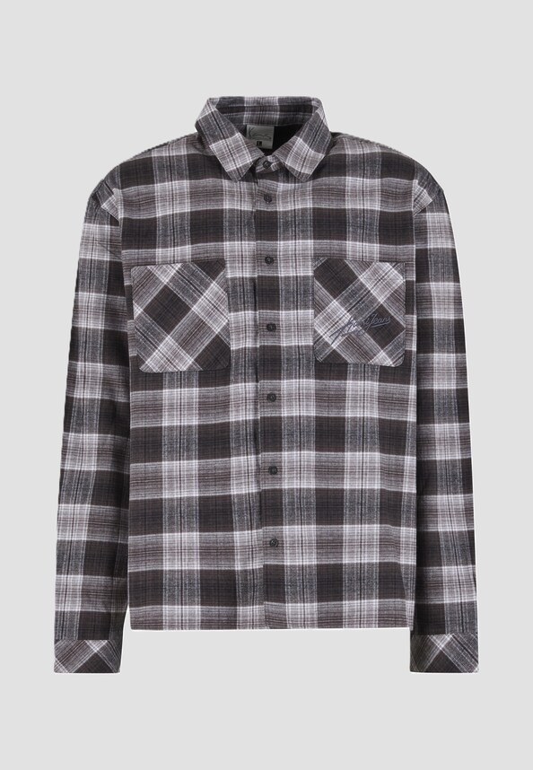 Kani Jeans Check Flannel Oversized Shirt-2