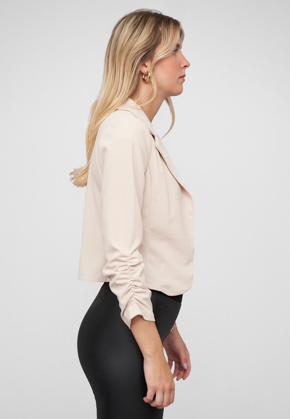 Short Blazer with ruched sleeves-3