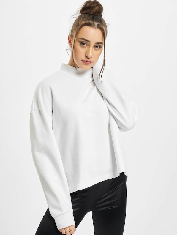 Ladies Oversized High Neck Crew-2