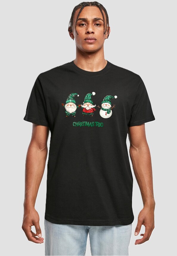 Christmas Santa Trio Tee-0