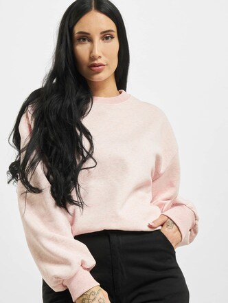 Ladies Oversized Color Melange Crewneck