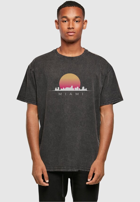 Miami X Acid Washed Heavy Oversize Tee-0