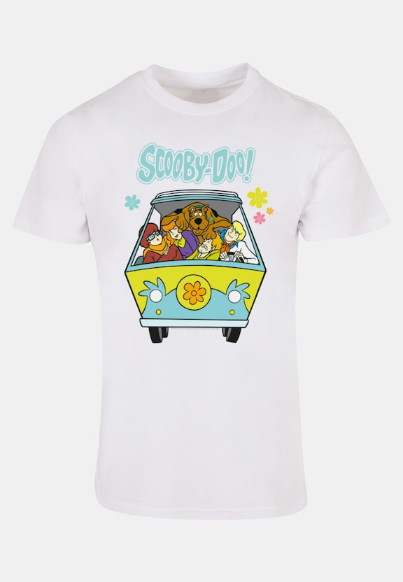 Scooby Doo - Mystery Machine Group Basic T-Shirt-3