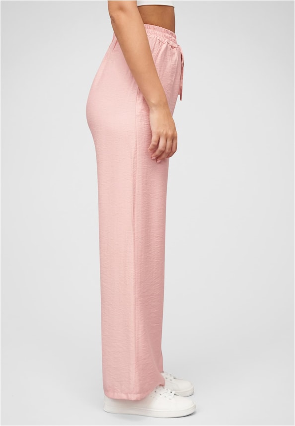 Weite Viskose Hose mit elastischen Bund und Deko-Tunnelzug-3