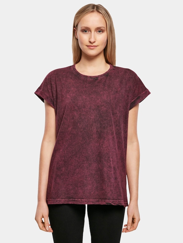 Ladies Acid Washed Extended Shoulder -2