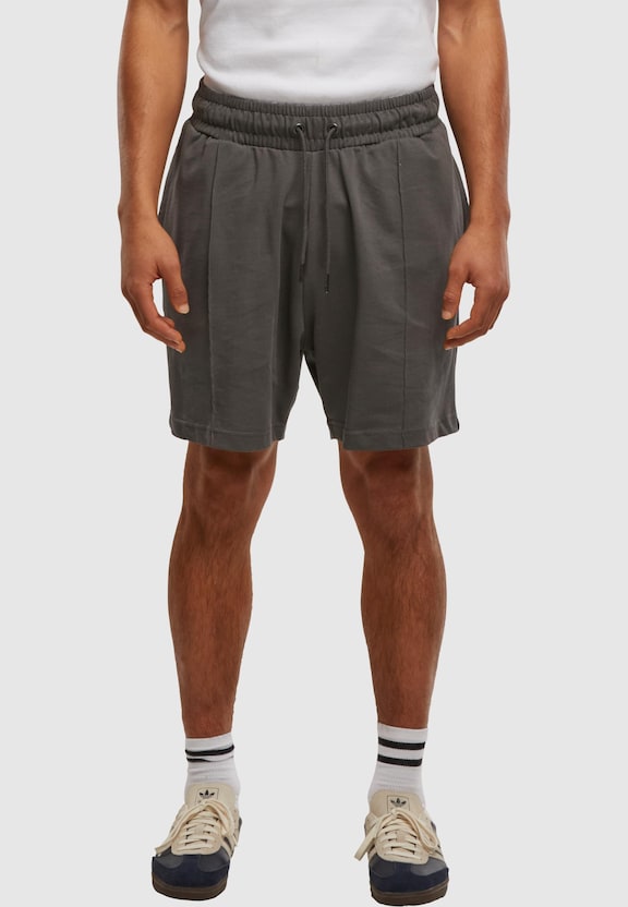 Heavy Jersey Pintuck Track Shorts-4