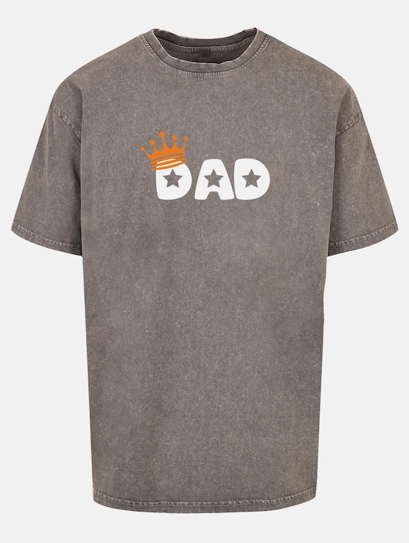 Fathers Day - King Dad Acid Washed Heavy Oversized-2