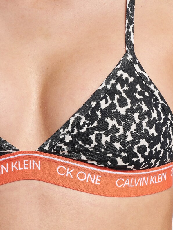 Calvin Klein Modern Cotton unlined triangle bralette in leopard