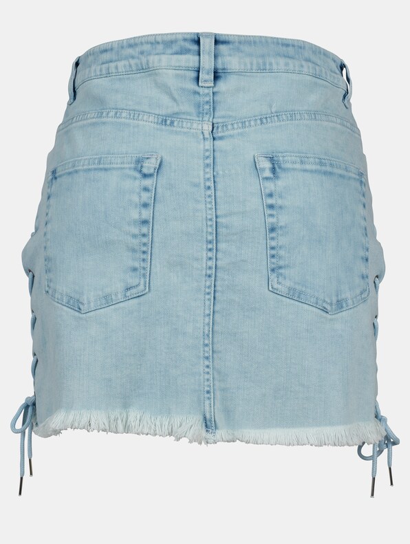 Ladies Denim Lace Up Skirt-7