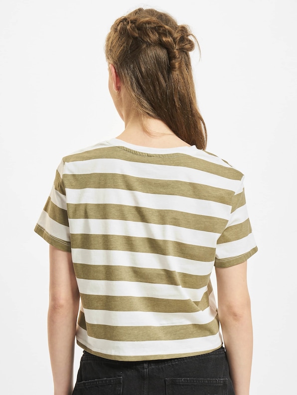 Only May Cropped Knot Stripe T-Shirt-1