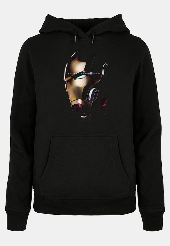 Ladies Avengers Endgame - Avenge The Fallen Iron Man Basic Hoody-4