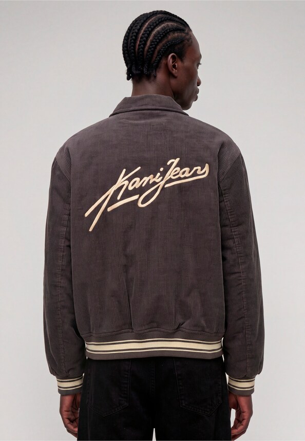 Kani Jeans Corduroy Oversized College Jacket-1