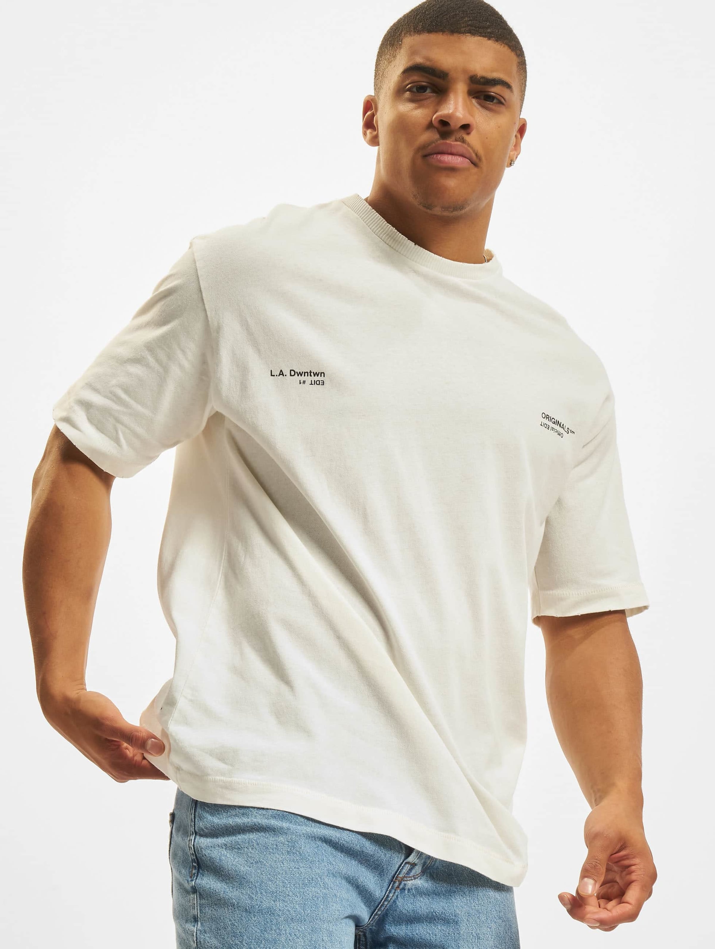 Jack & Jones Hollywood Sunfade T-Shirt Mannen op kleur wit, Maat M
