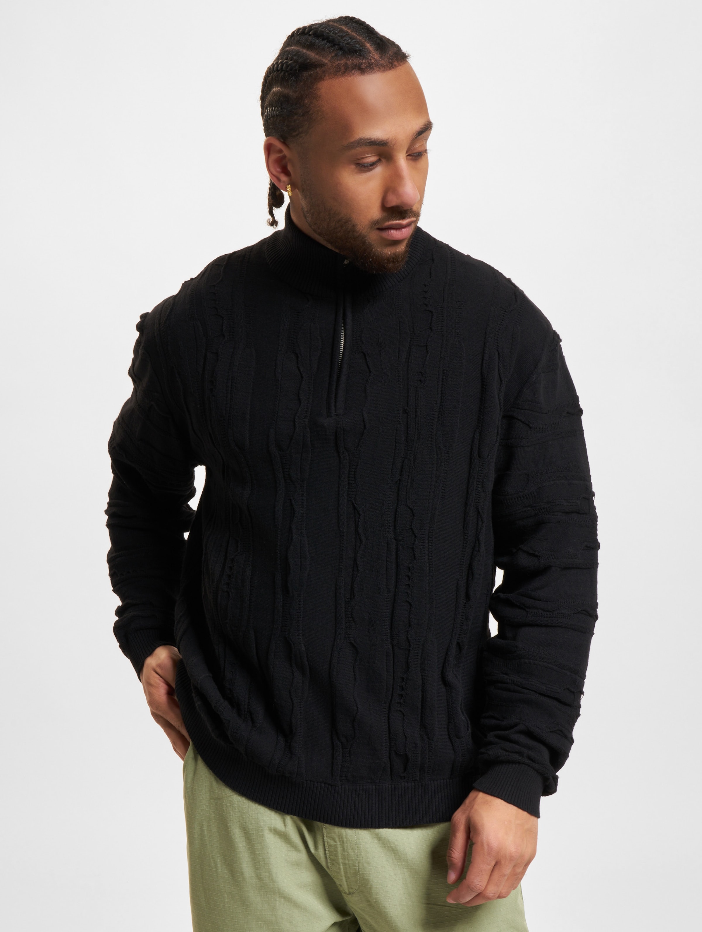 Redefined Rebel Santino Knit Sweatshirt Mannen op kleur zwart, Maat XXL