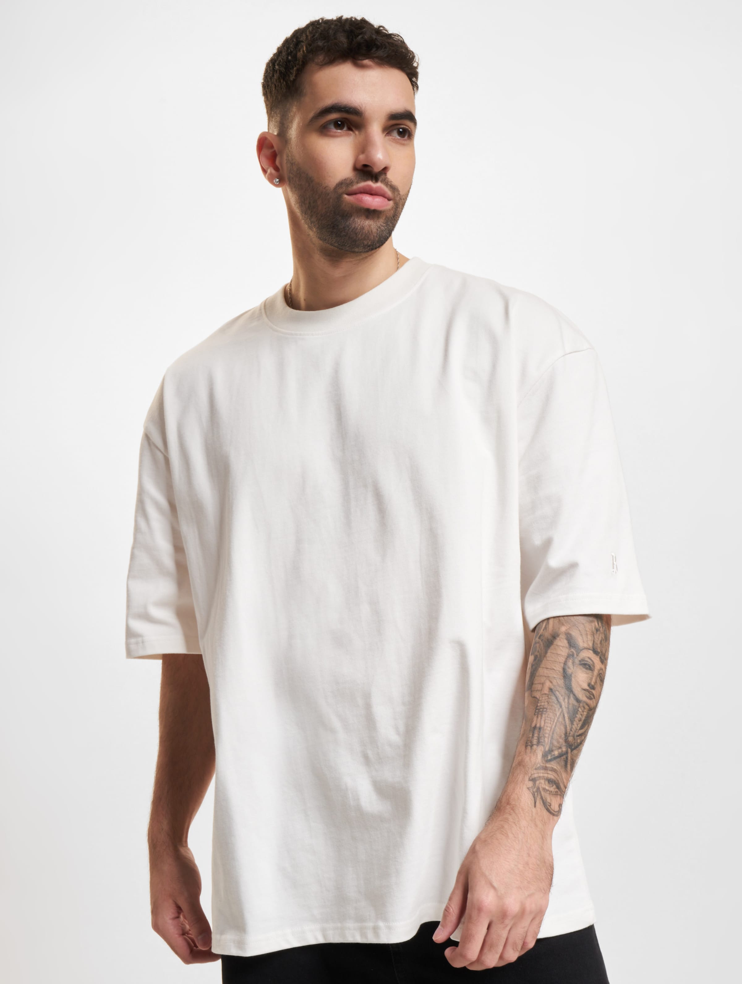 Bazix Republiq Super Heavy Blank T-Shirt Männer,Unisex op kleur wit, Maat L