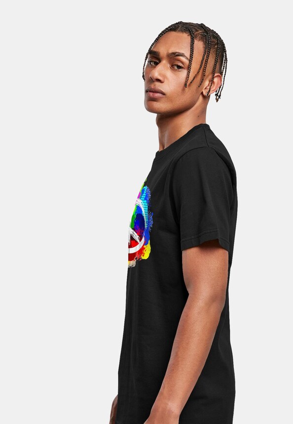 Peace - Graffiti  T-Shirt Round Neck-2